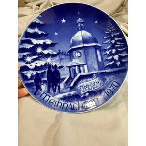 Vintage 1970 Bareuther Waldsassen Bavaria Christmas Weihnachten Collector Plate